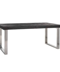 7410 - Dining table Blackbone silver with extension 195(265)
